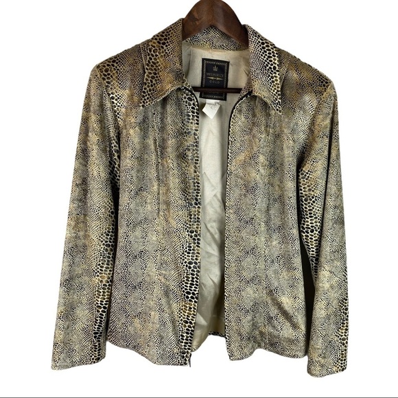 Mesmerize Gold Vintage Faux Snakeskin Jacket - Picture 1 of 7